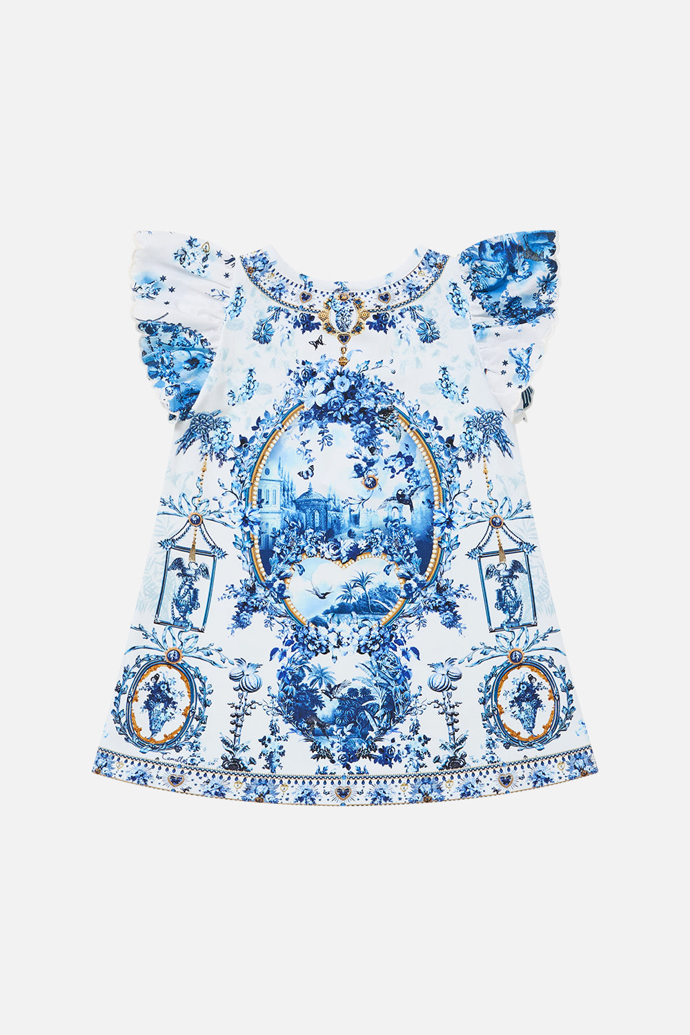 ROBE TEE À MANCHES BRODÉES BÉBÉS THE PORCELAIN PARLOUR