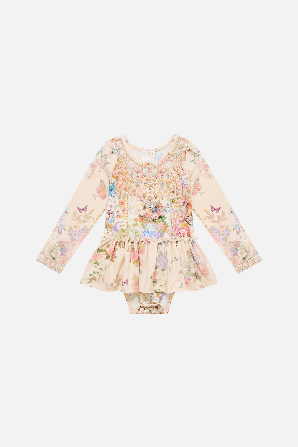 The CAMILLA BABIES LONG SLEEVE BODYSUIT W JERSEY SKIRT MIDSUMMER MASTERPIECEMIDSUMMER MASTERPIECE