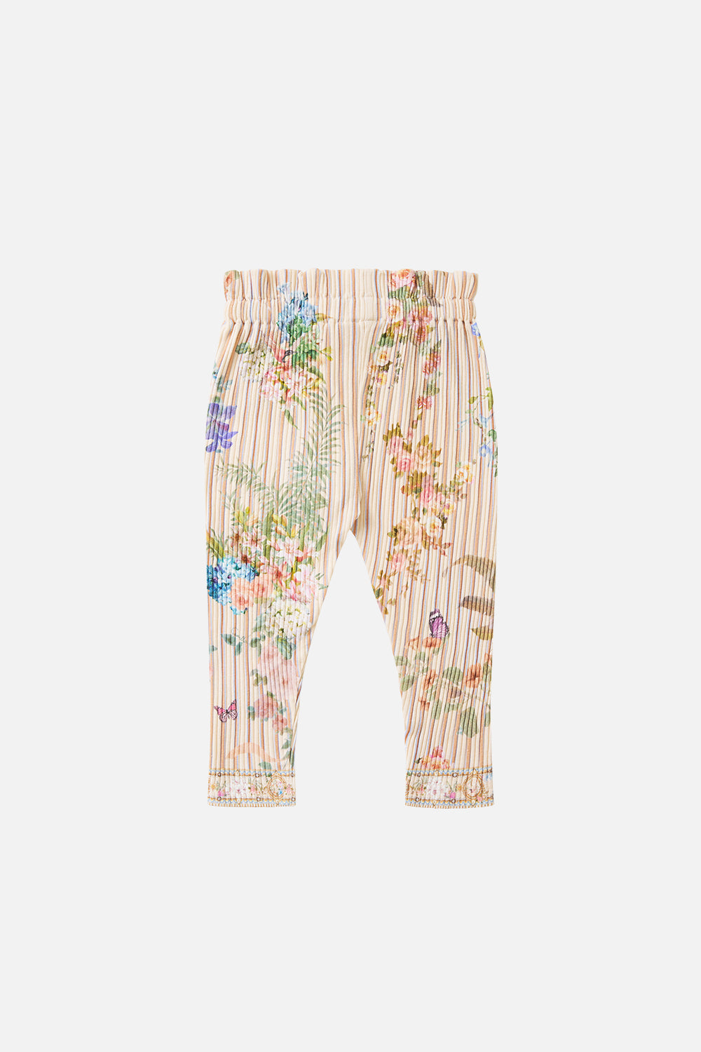 The CAMILLA Babies Leggings W/ Paperbag Bow Waist Midsummer Masterpiece in our Midsummer Masterpiece print.