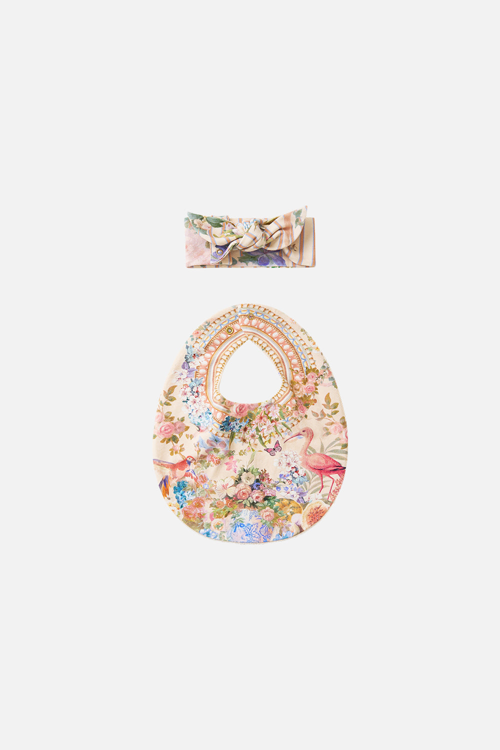 BABIES TIE HEADBAND AND OVERSIZED BIB SET MIDSUMMER MASTERPIECE