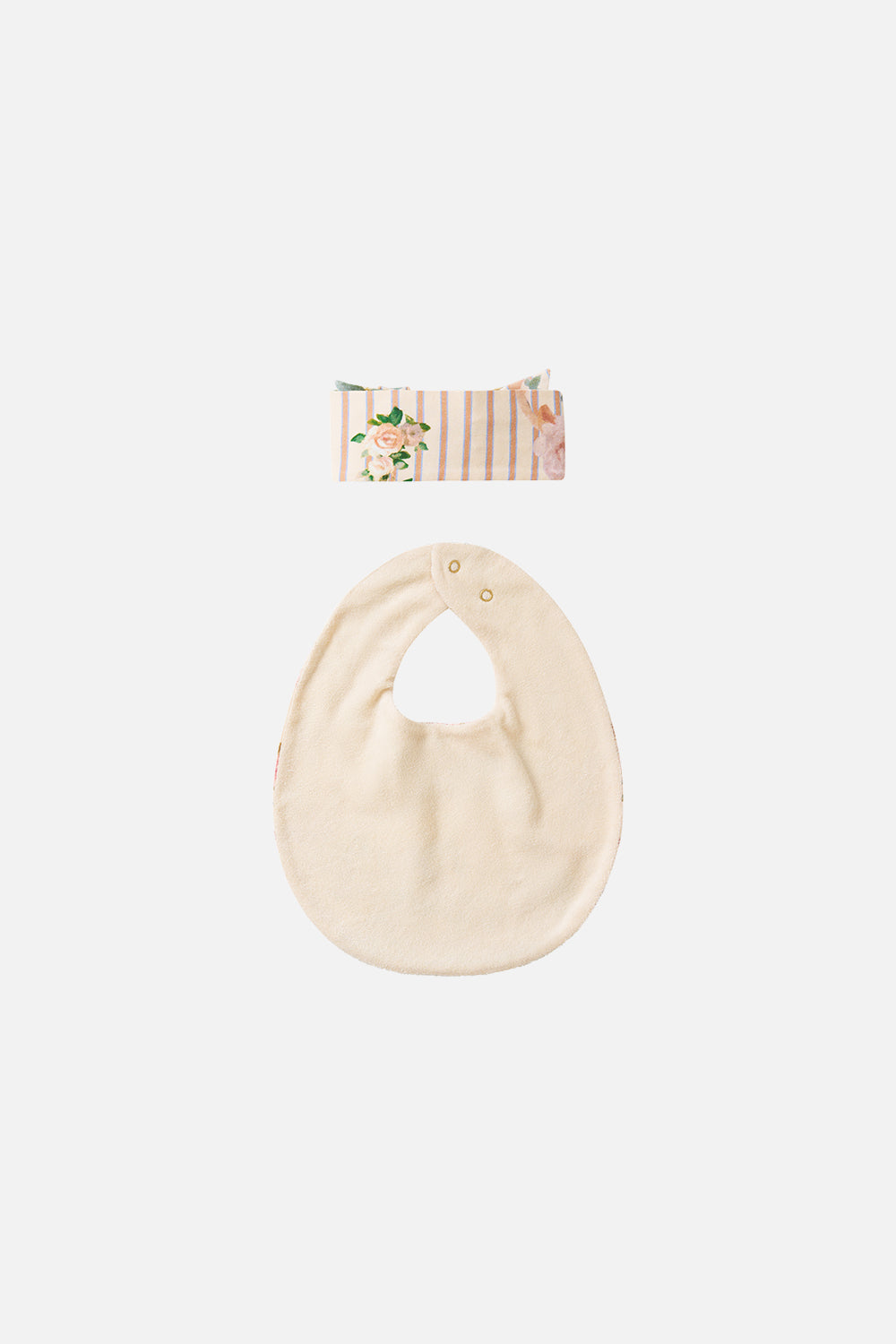 BABIES TIE HEADBAND AND OVERSIZED BIB SET MIDSUMMER MASTERPIECE