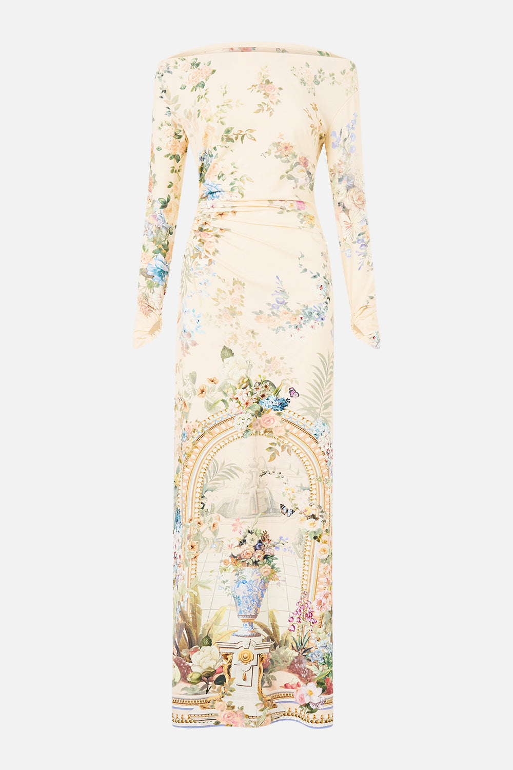 The CAMILLA OFF SHOULDER GATHERED JERSEY DRESS MIDSUMMER MASTERPIECE