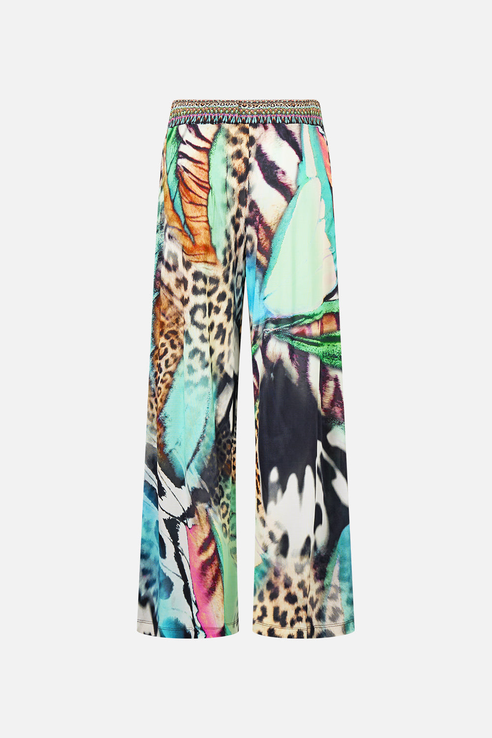 STRAIGHT LEG JERSEY PANTS WITH SIDE PANELS BUTTERFLY BOHEMIA