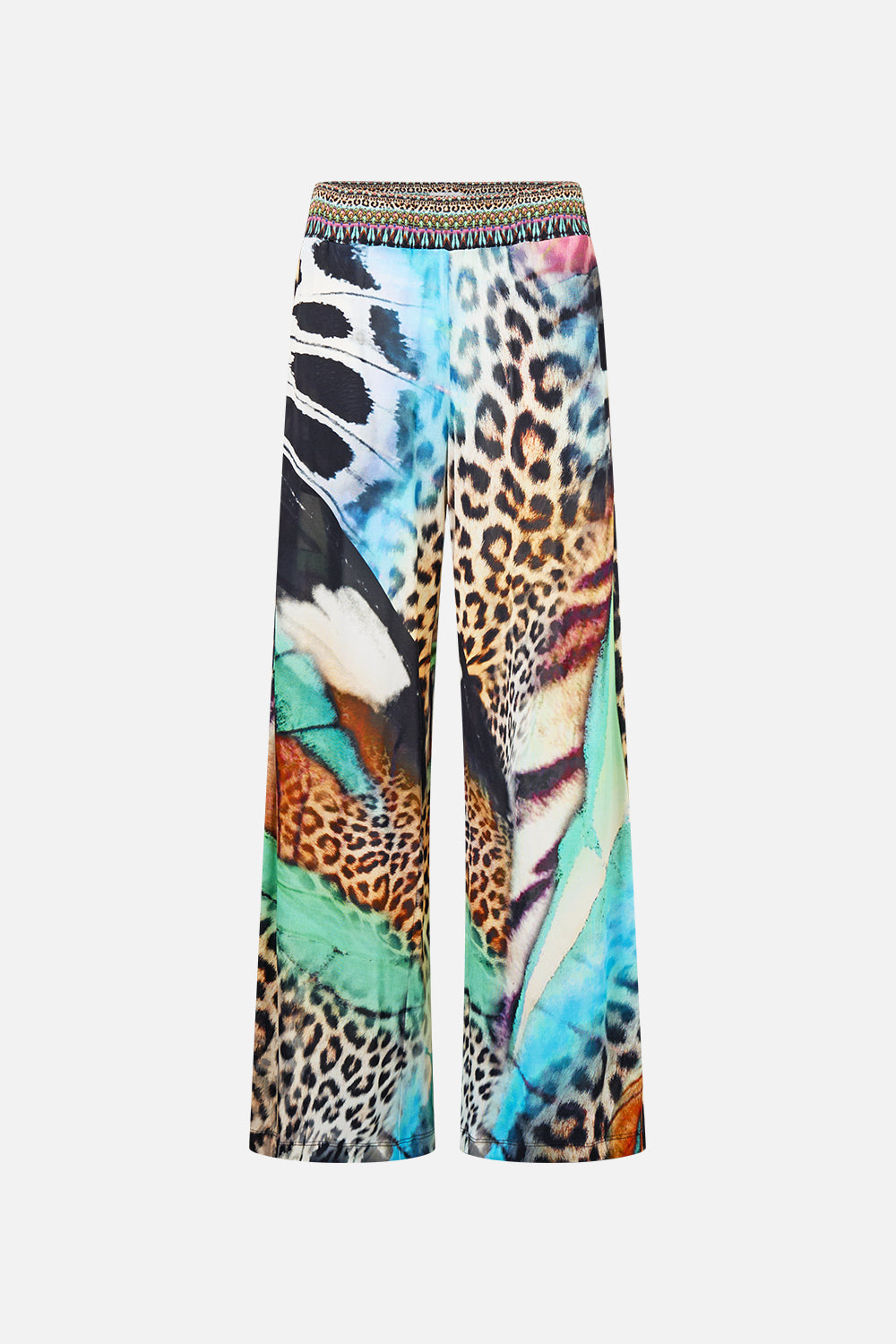 STRAIGHT LEG JERSEY PANTS WITH SIDE PANELS BUTTERFLY BOHEMIA