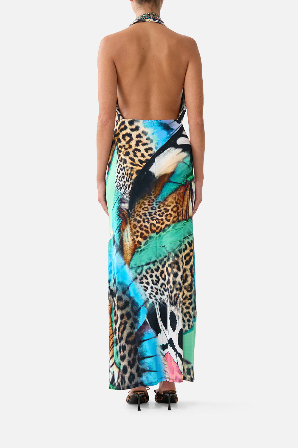 ROBE PROFOND DÉCOLLETÉ COWL EFFET PAPILLON BOHÈME