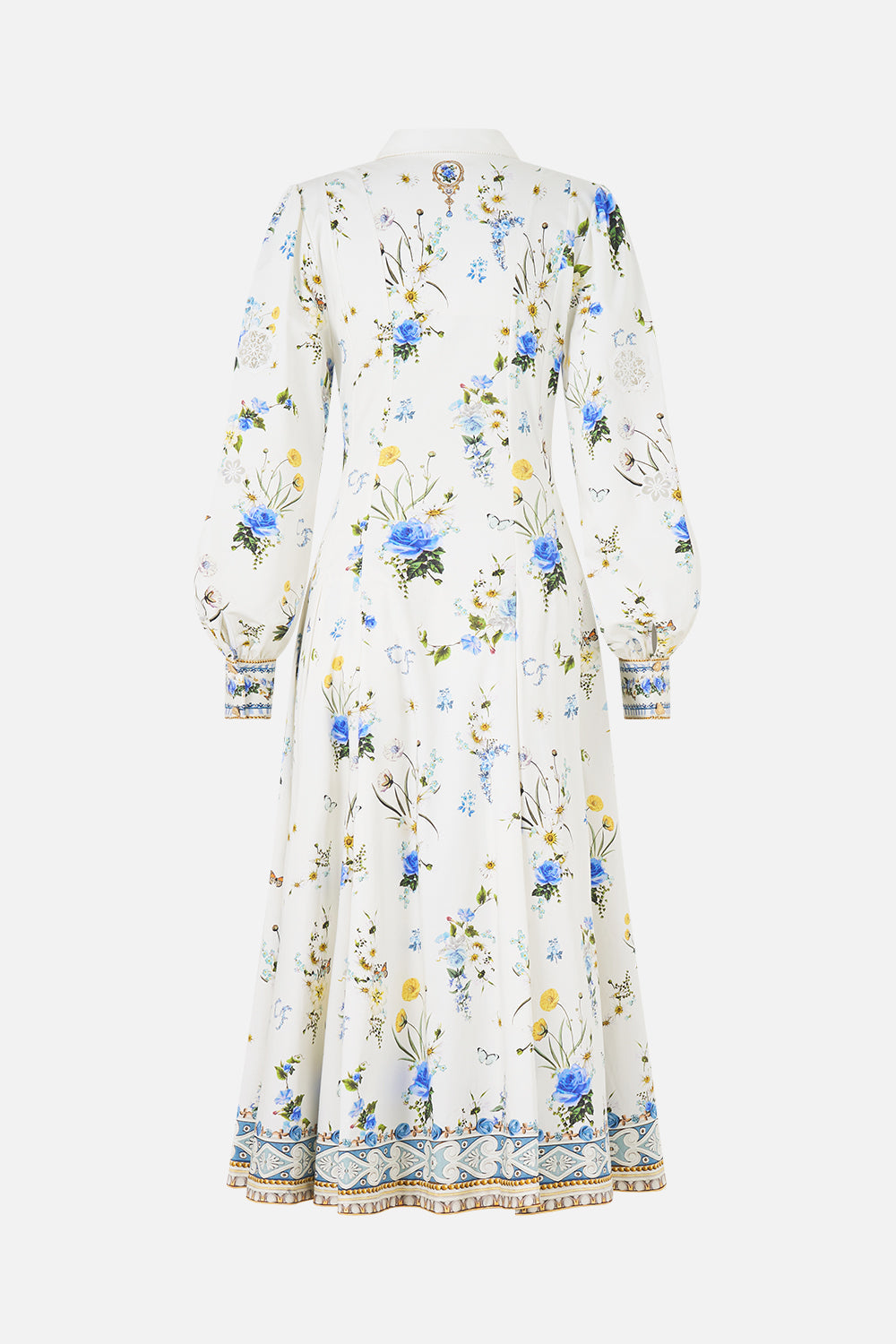 ROBE CHEMISE MI-LONGUE BOUTONNÉE CIEL PISSENLIT