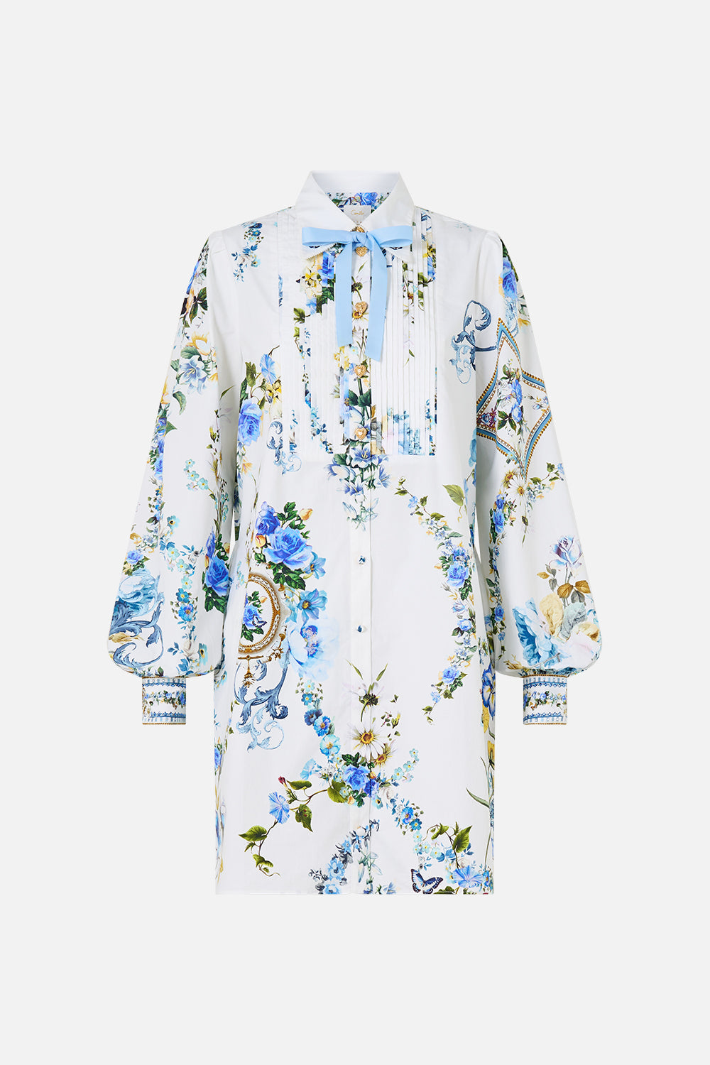 ROBE CHEMISE COL CHEMISIER AVEC PLIS RELIGIEUX DANDELION SKIES