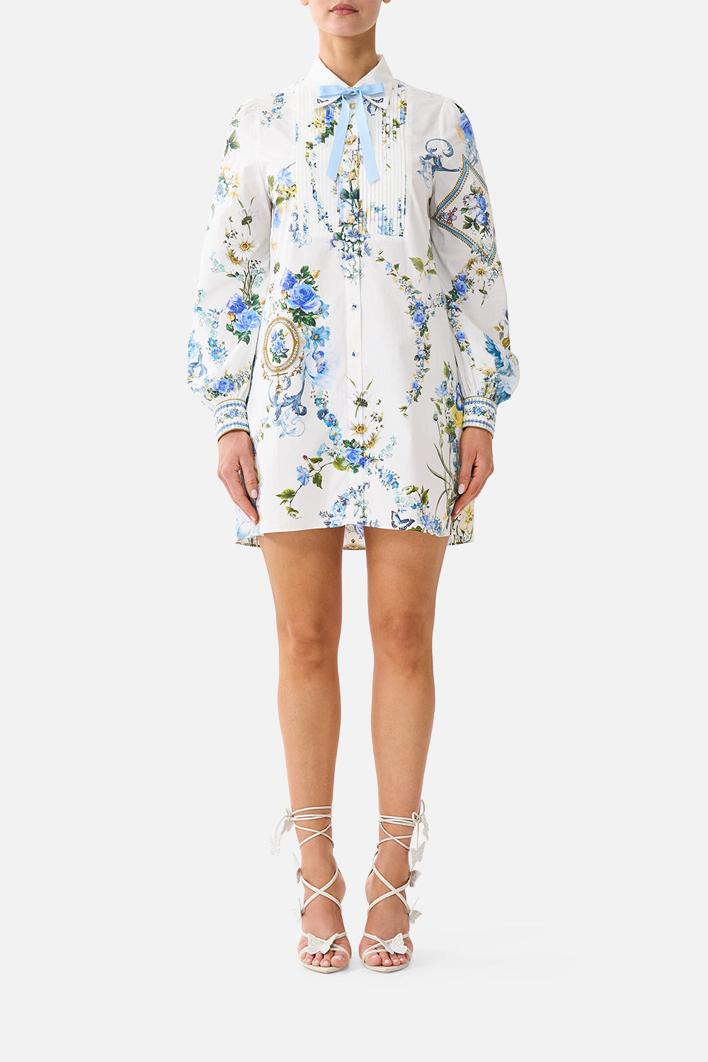 ROBE CHEMISE COL CHEMISIER AVEC PLIS RELIGIEUX DANDELION SKIES