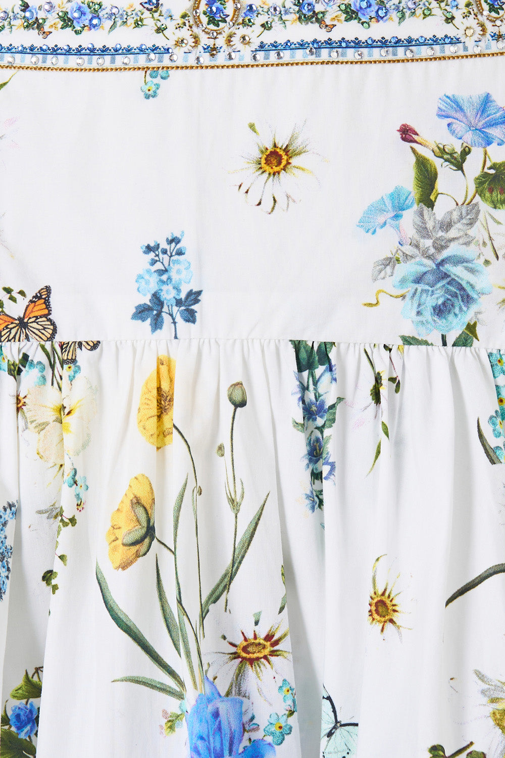The CAMILLA BUBBLE MINI SKIRT DANDELION SKIES