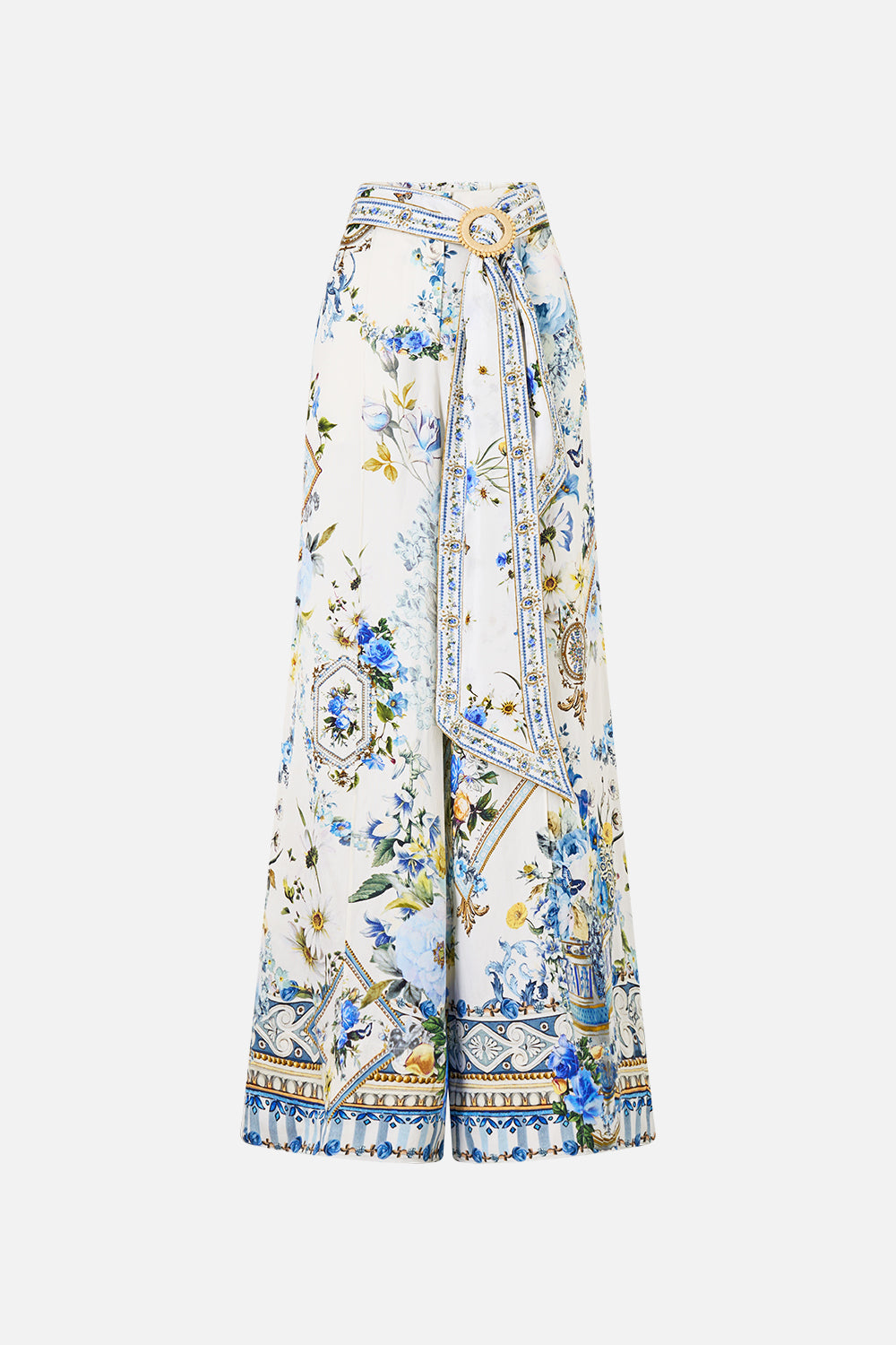 PANTALON LARGE CEINTURÉ AVEC FOULARD MOTIF PISSENLITS DANDELION SKIES