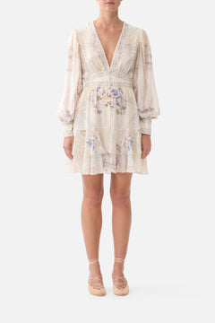 BUTTON FRONT FRILL DRESS LACED WITH LOVE