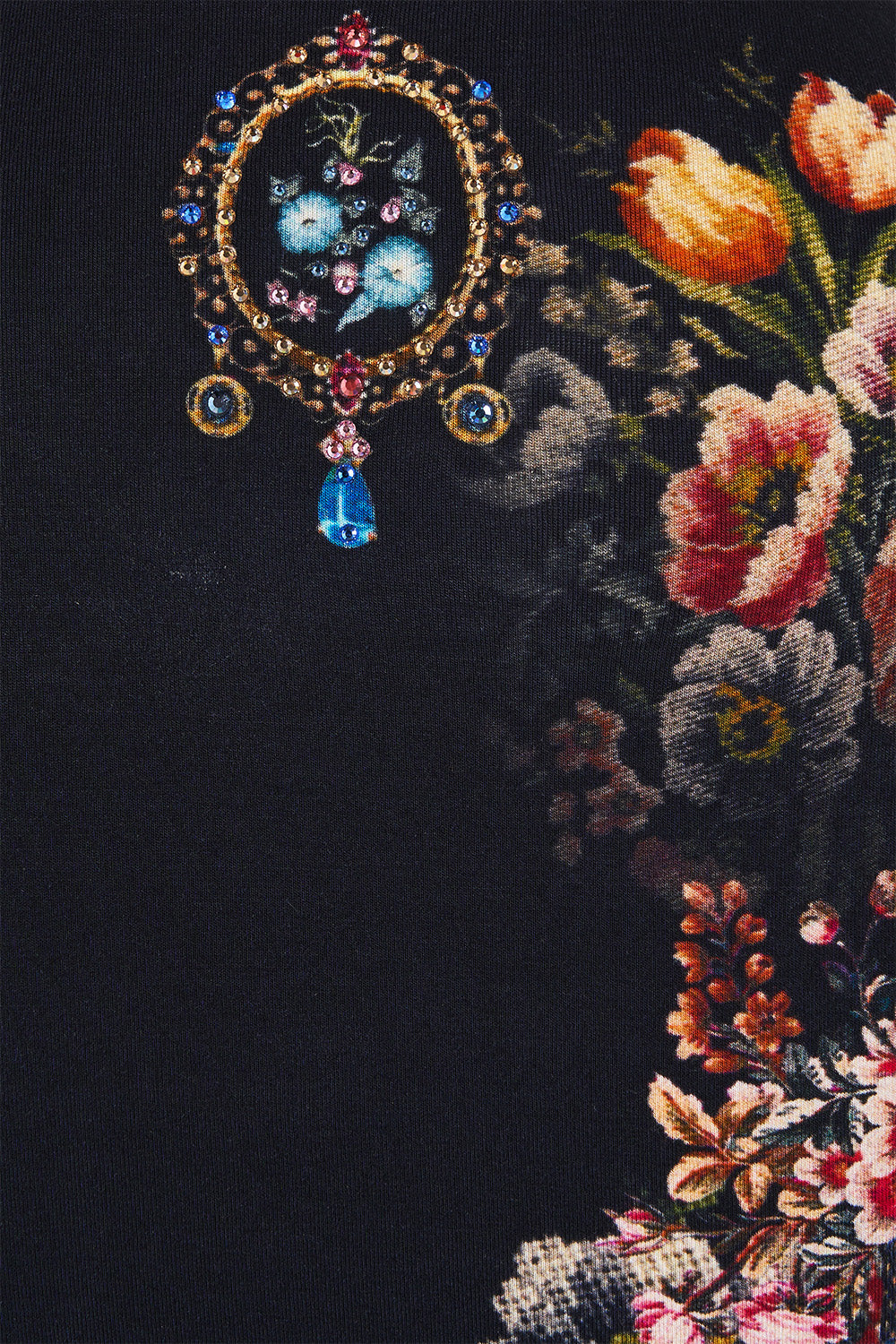 The CAMILLA JERSEY TURTLENECK NIGHT GARDEN