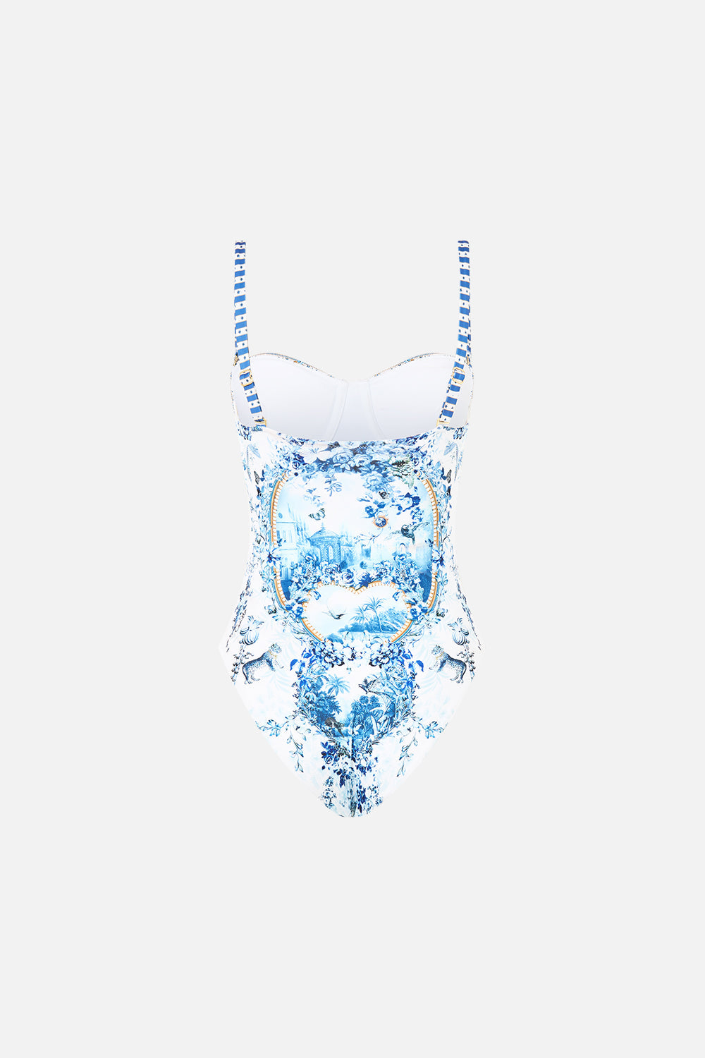 The CAMILLA Ruched Cup Underwire One Piece The Porcelain Parlour in our The Porcelain Parlour print.