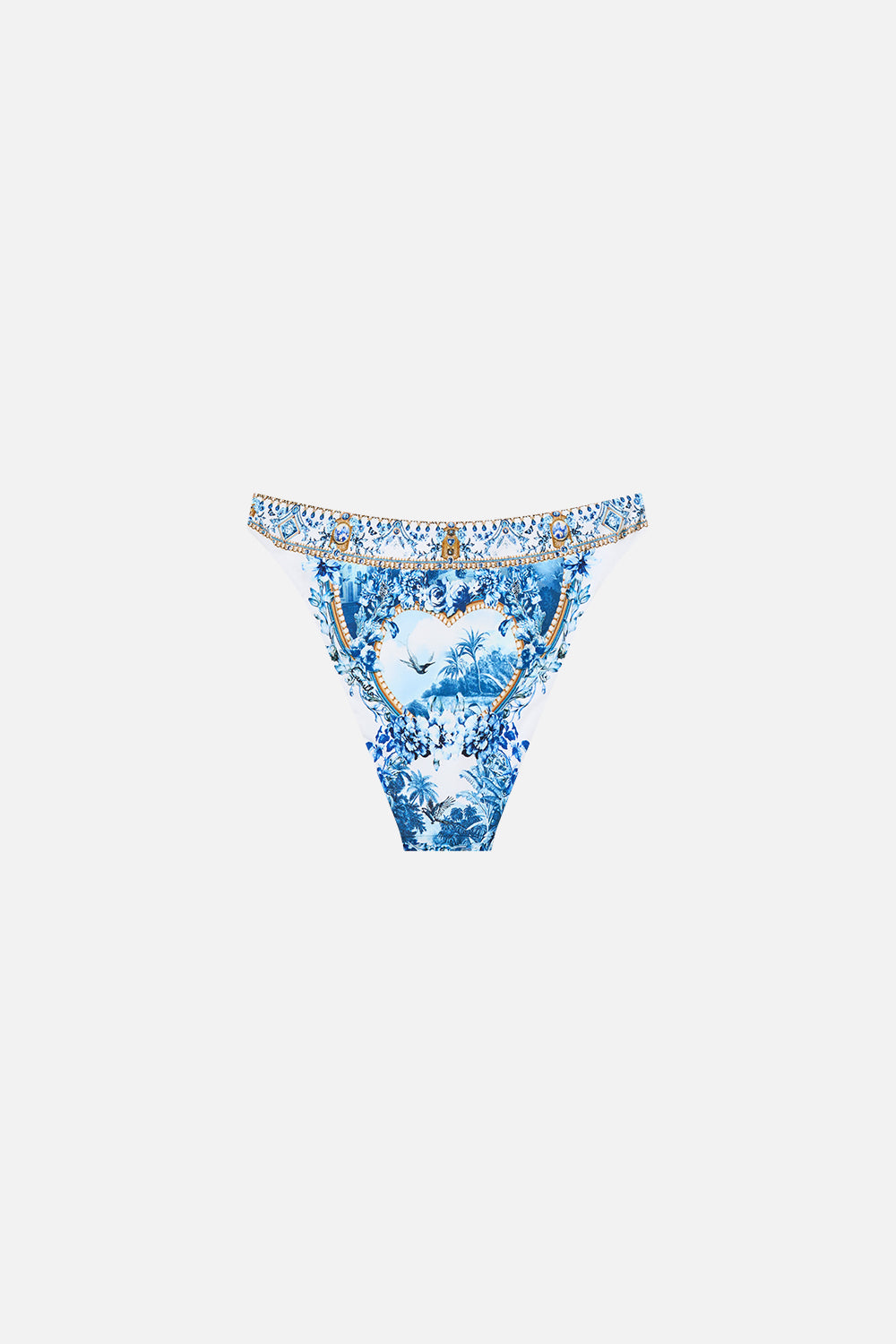 The CAMILLA Mini Regular Bikini Bottom The Porcelain Parlour in our The Porcelain Parlour print.