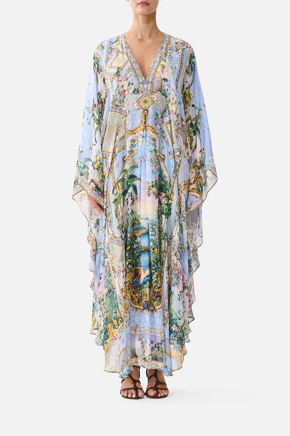 The CAMILLA LONG KAFTAN WITH WAIST DETAIL SISI SOCIETYSISI SOCIETY