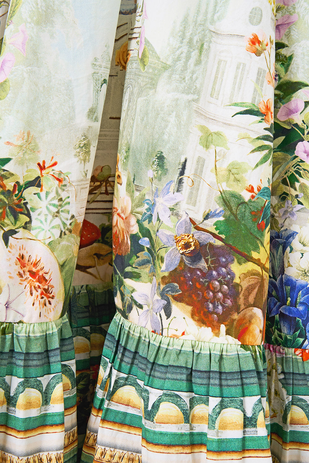 The CAMILLA Frill Neck Dress With Hardware Art For The Empress in our Art For The Empress print.