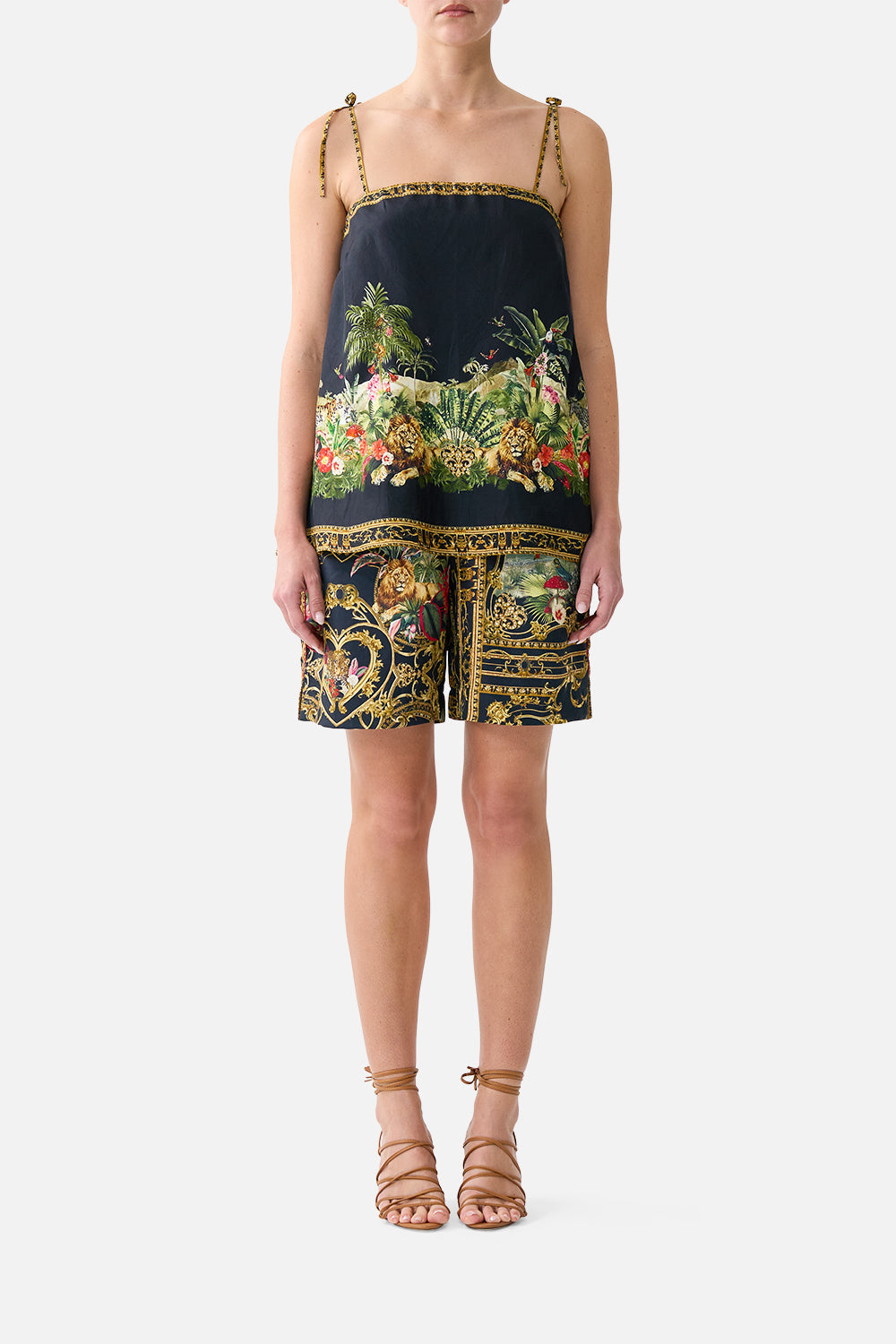The CAMILLA Longline Short Palace Zoology in our Palace Zoology print.