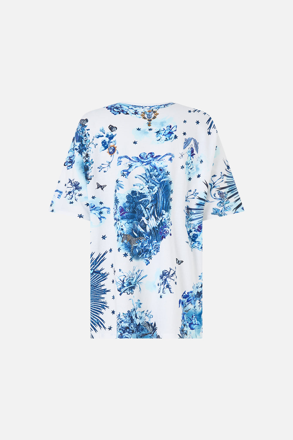 The CAMILLA Oversized Band Tee The Porcelain Parlour in our The Porcelain Parlour print.