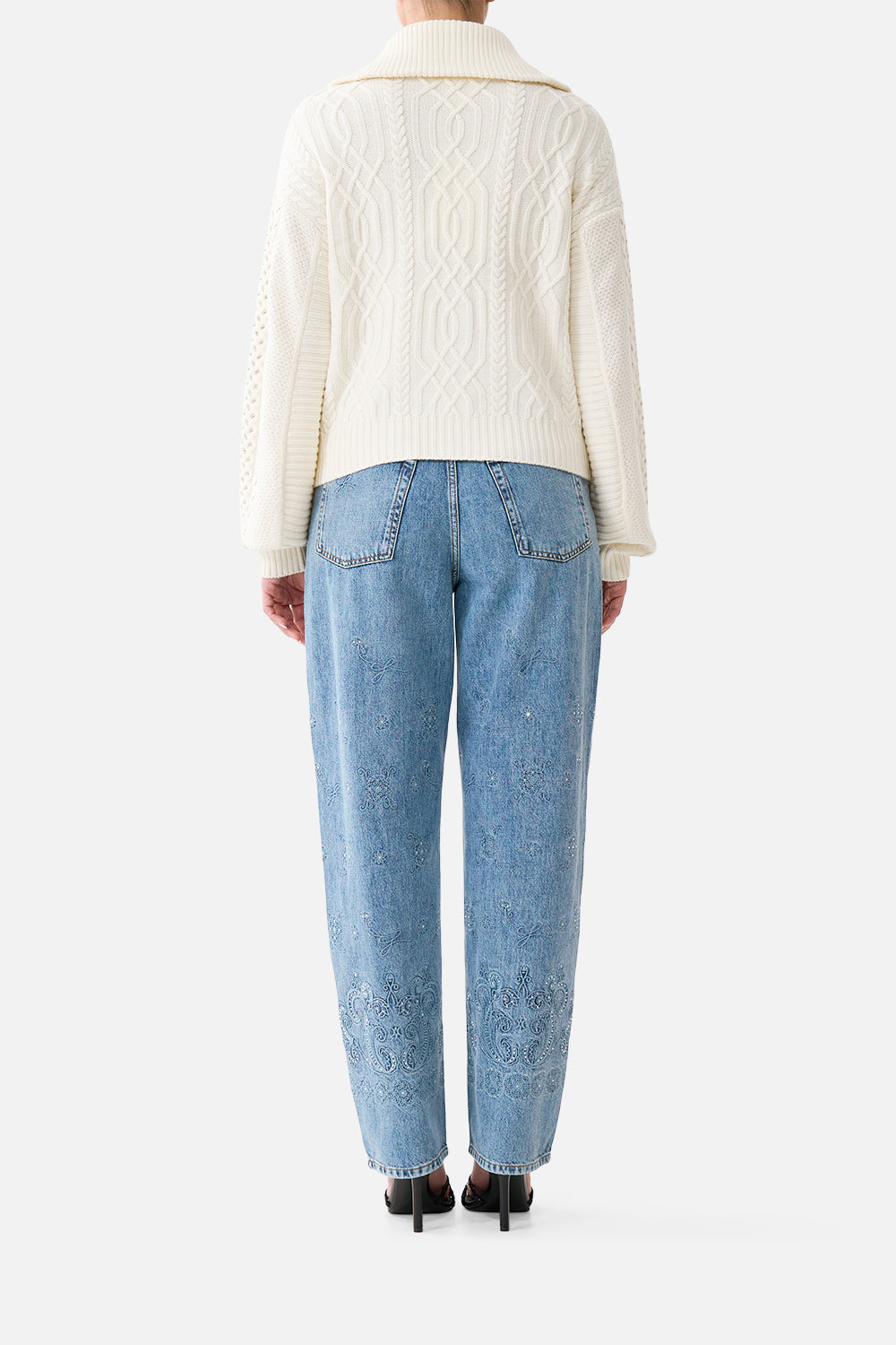 The CAMILLA FLY COLLAR KNIT BOMBER MIDSUMMER MASTERPIECE