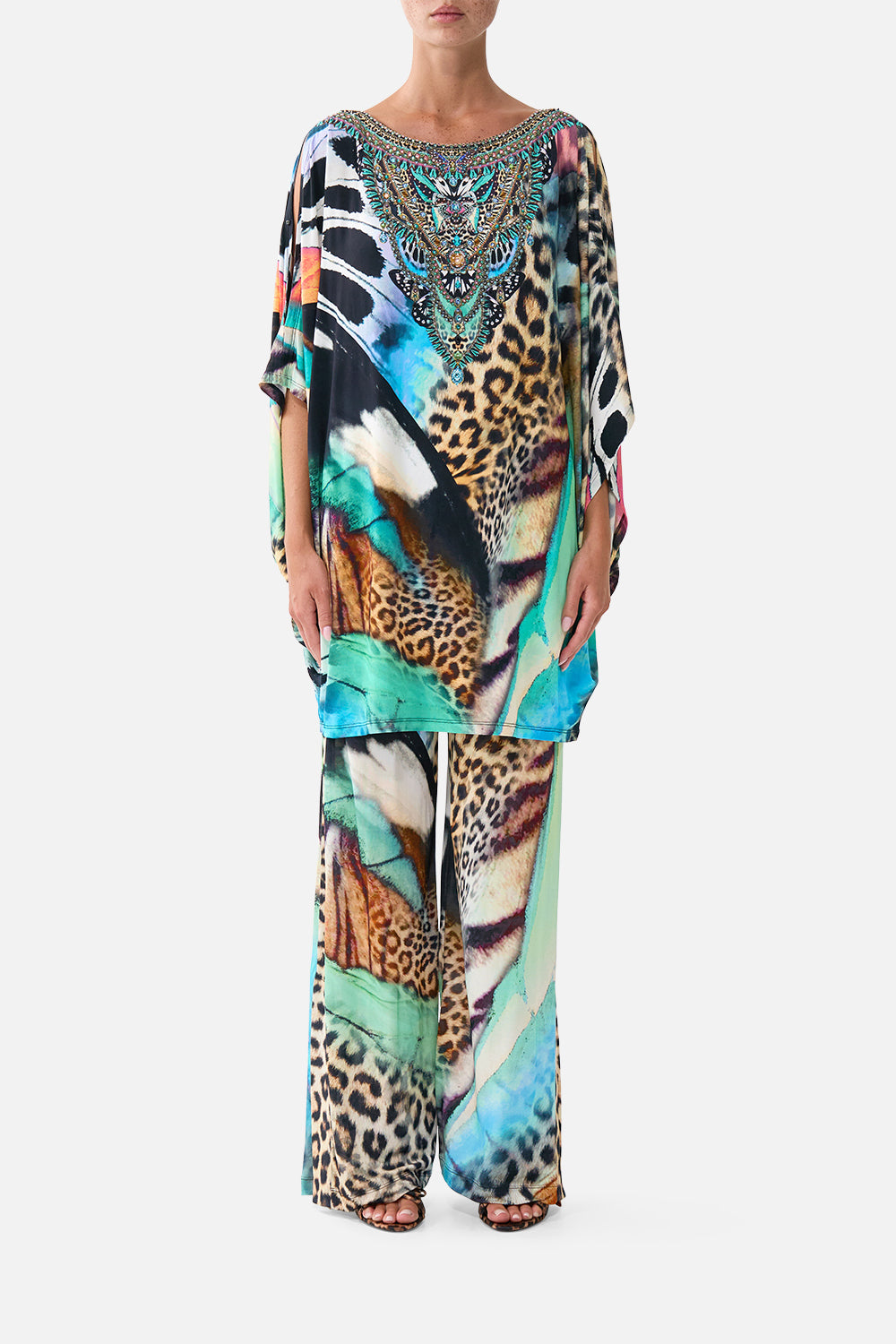 The CAMILLA BAT SLEEVE KAFTAN WITH COLD SHOULDER BUTTERFLY BOHEMIABUTTERFLY BOHEMIA