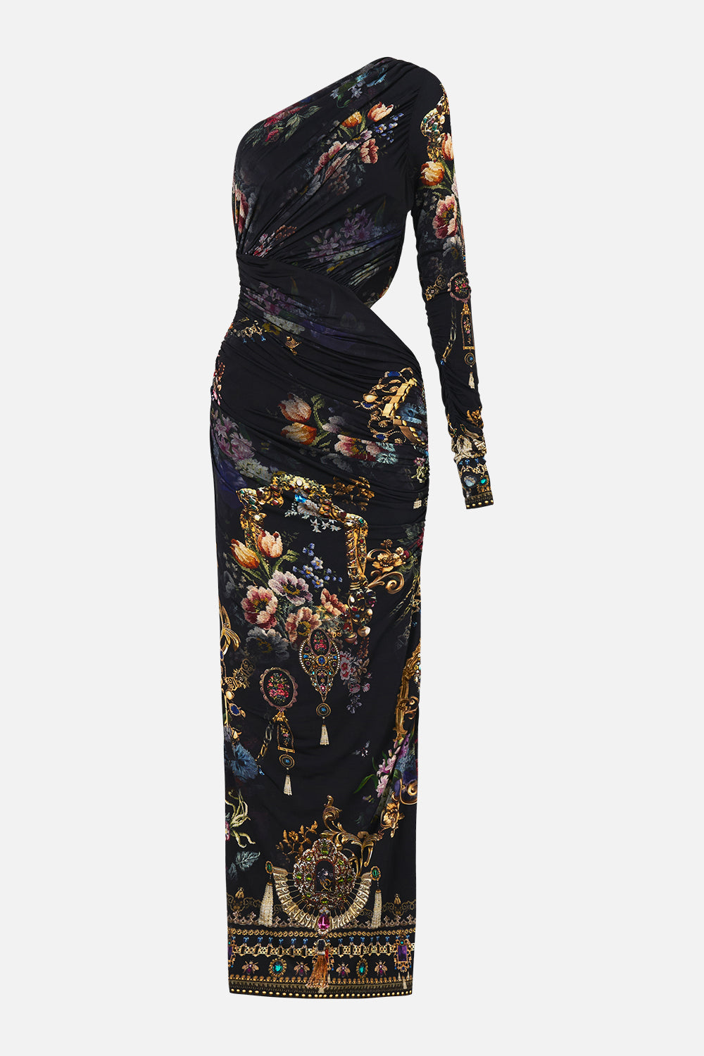 The CAMILLA REVERSIBLE HALTER TIE BACK TOP WILDFLOWER WUNDERLAND in our  print.