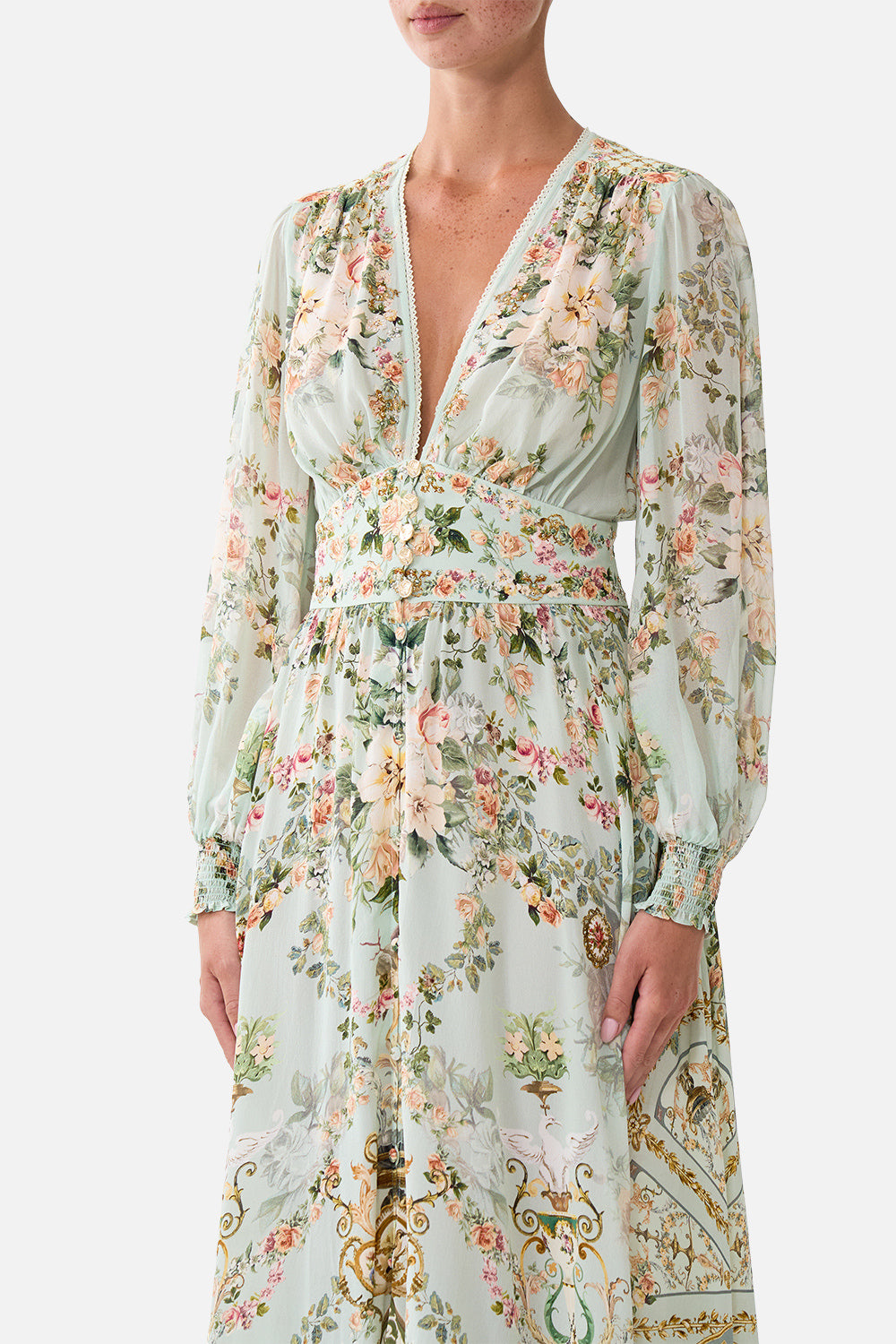 ROBE BOUTONNÉE AVEC TAILLE AJUSTÉE WILDFLOWER WUNDERLAND