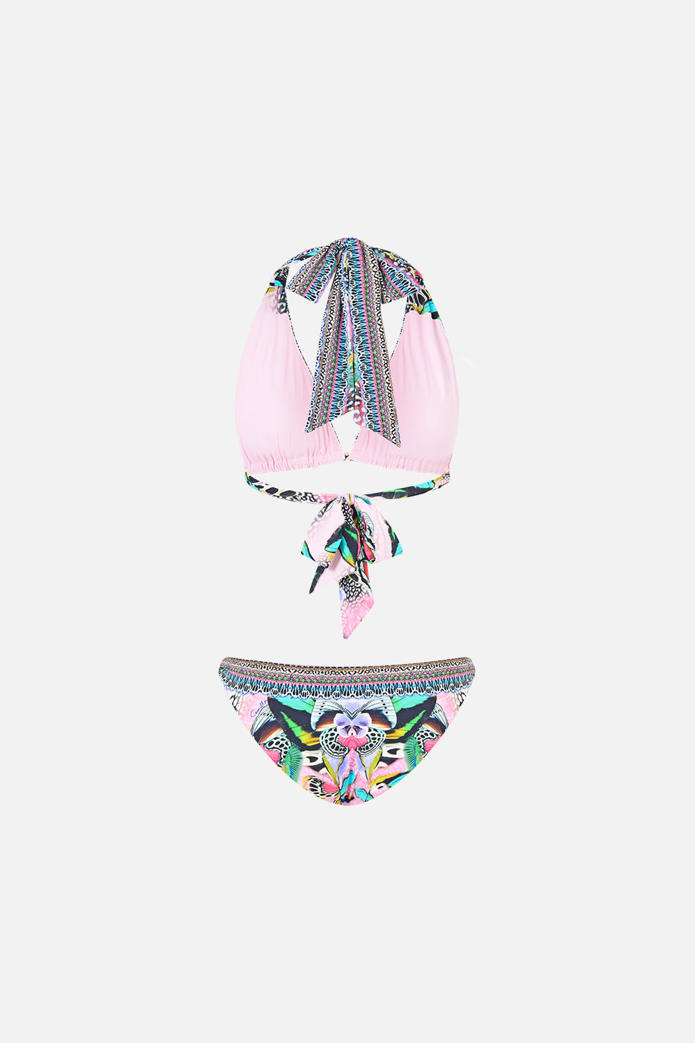 ENSEMBLE DE BIKINI MILLAMORPHOSIS À BRETELLES DE COL ET NŒUD EN TISSU