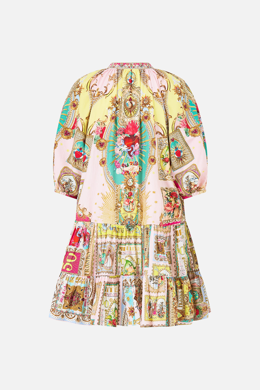 The CAMILLA PUFF SLEEVE SHIRT DRESS PAINTED PRAYERS