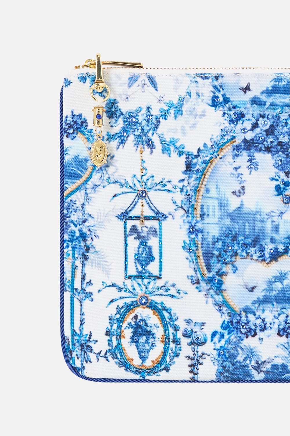 The CAMILLA Small Canvas Clutch The Porcelain Parlour in our The Porcelain Parlour print.
