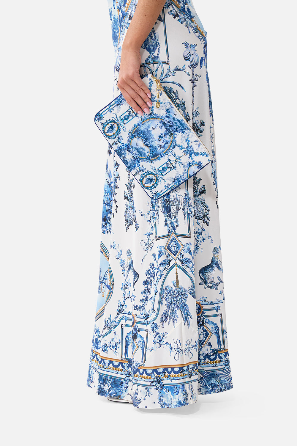 The CAMILLA SMALL CANVAS CLUTCH THE PORCELAIN PARLOUR