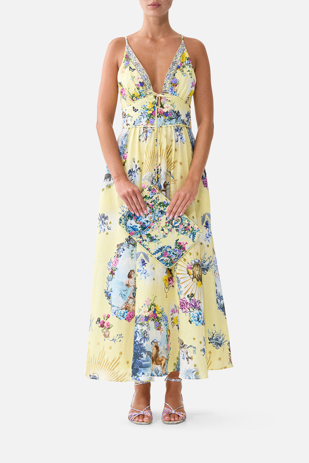 The CAMILLA SMALL CANVAS CLUTCH CHINOISERIE CHILD