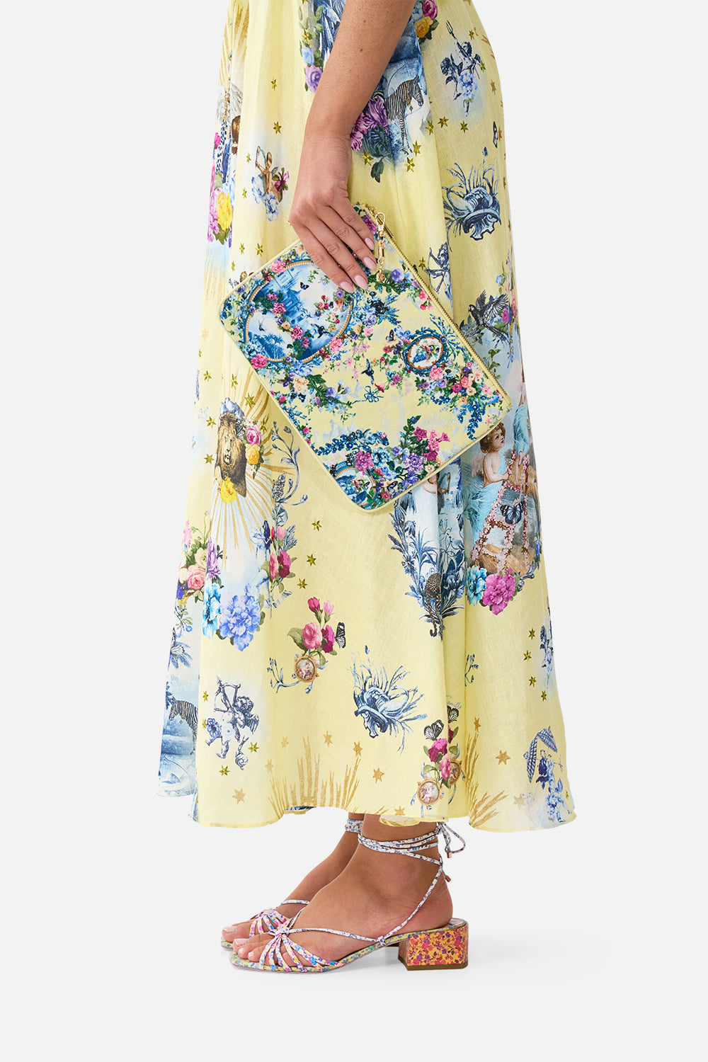The CAMILLA SMALL CANVAS CLUTCH CHINOISERIE CHILD