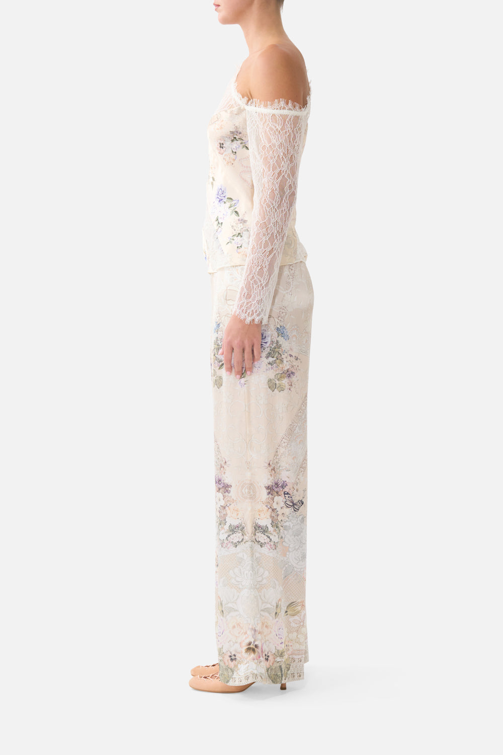 LACE SPLICE ONE SHOULDER TOP LACED WITH LOVE