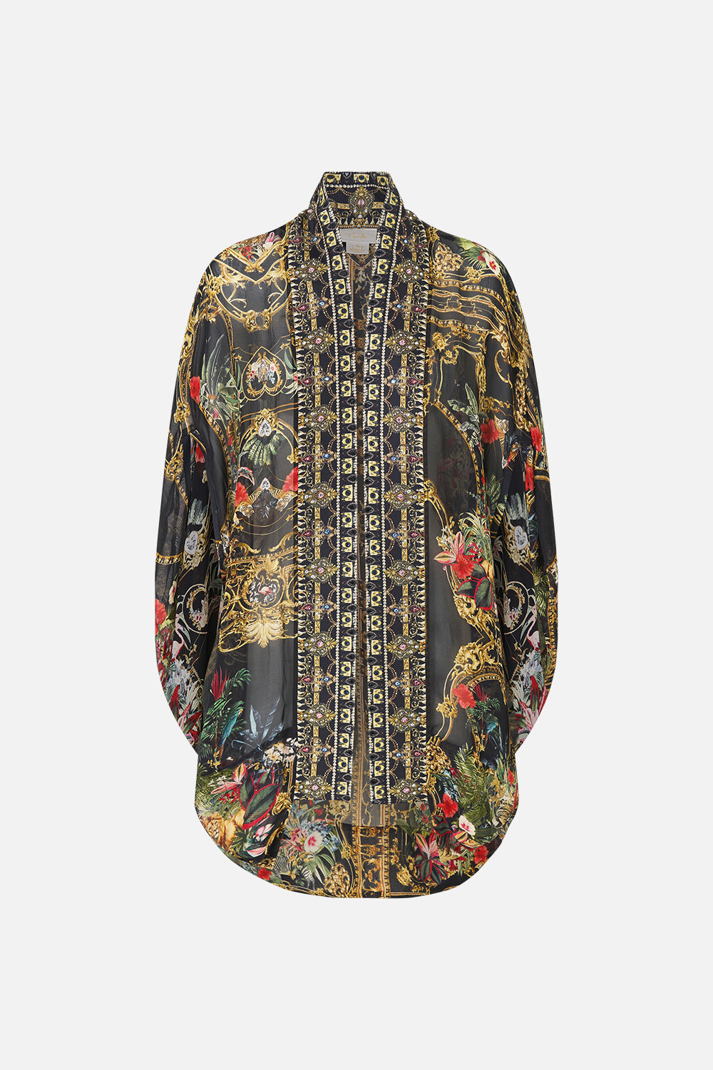 The CAMILLA Open Front Cardi Cape Palace Zoology in our Palace Zoology print.