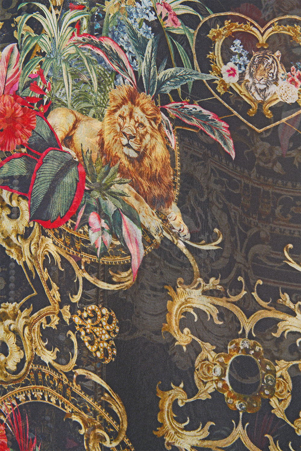 The CAMILLA Open Front Cardi Cape Palace Zoology in our Palace Zoology print.
