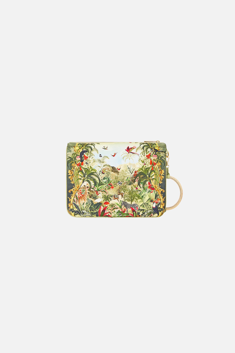 The CAMILLA Ring Scarf Clutch Wanderlust Empire in our Wanderlust Empire print.