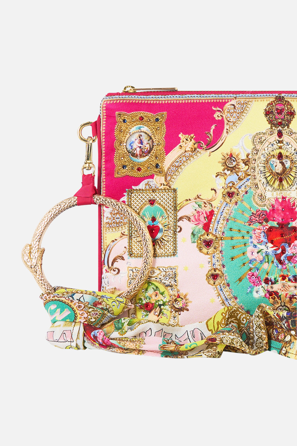 RING SCARF CLUTCH PAINTED PRAYERS