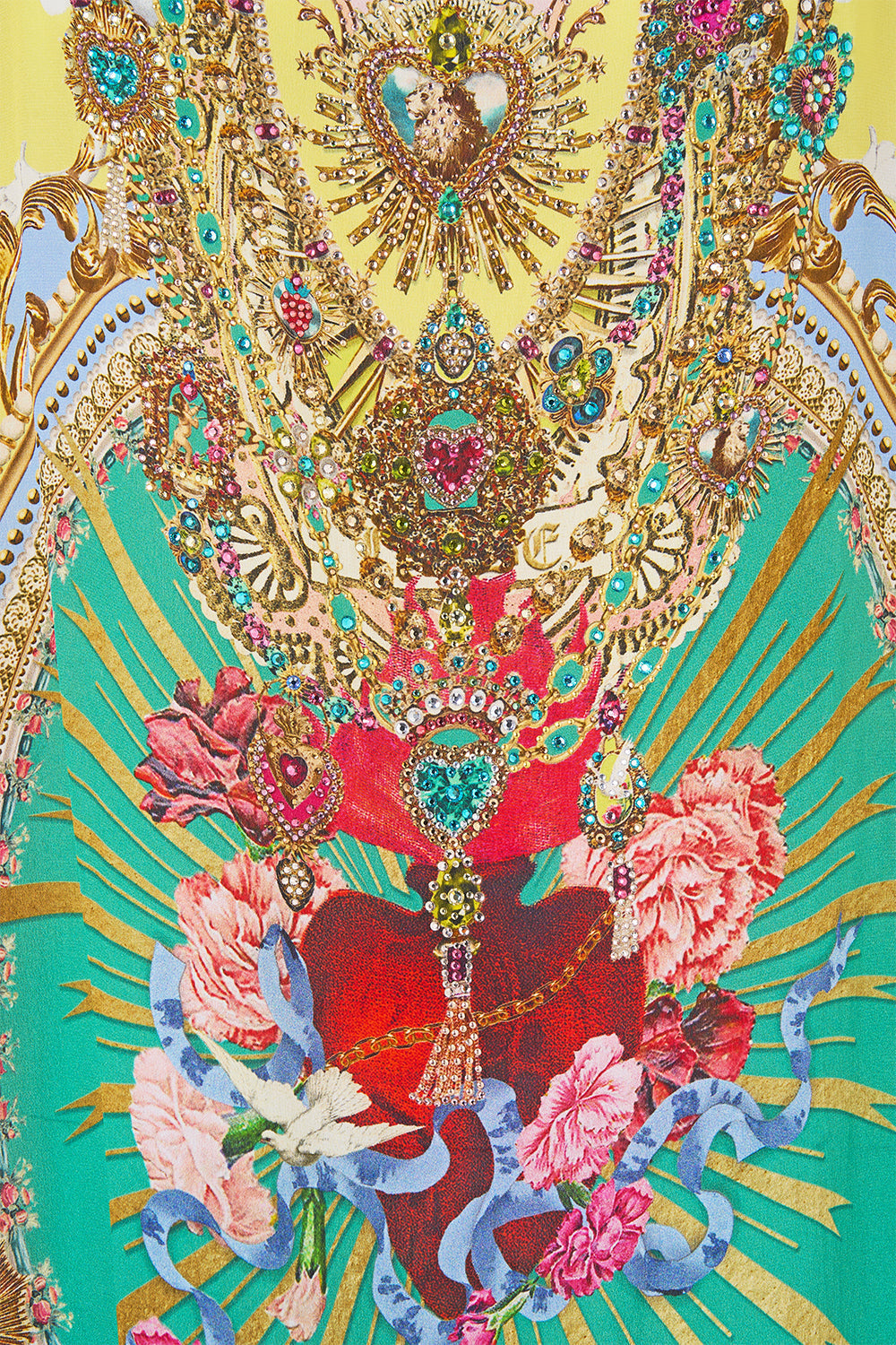 ROUND NECK KAFTAN PAINTED PRAYERS