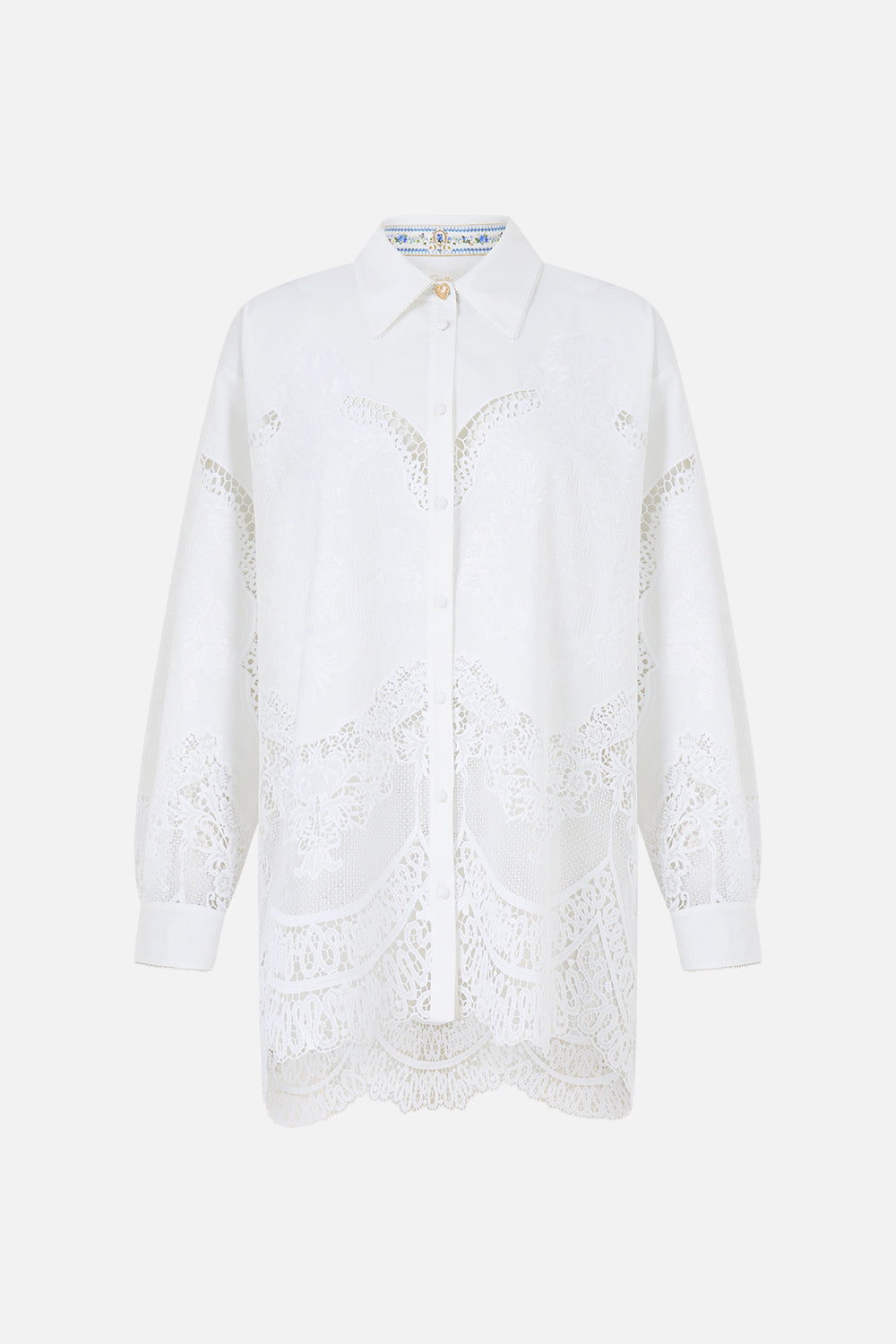 The CAMILLA SIDE SPLIT SHIRT DANDELION SKIES