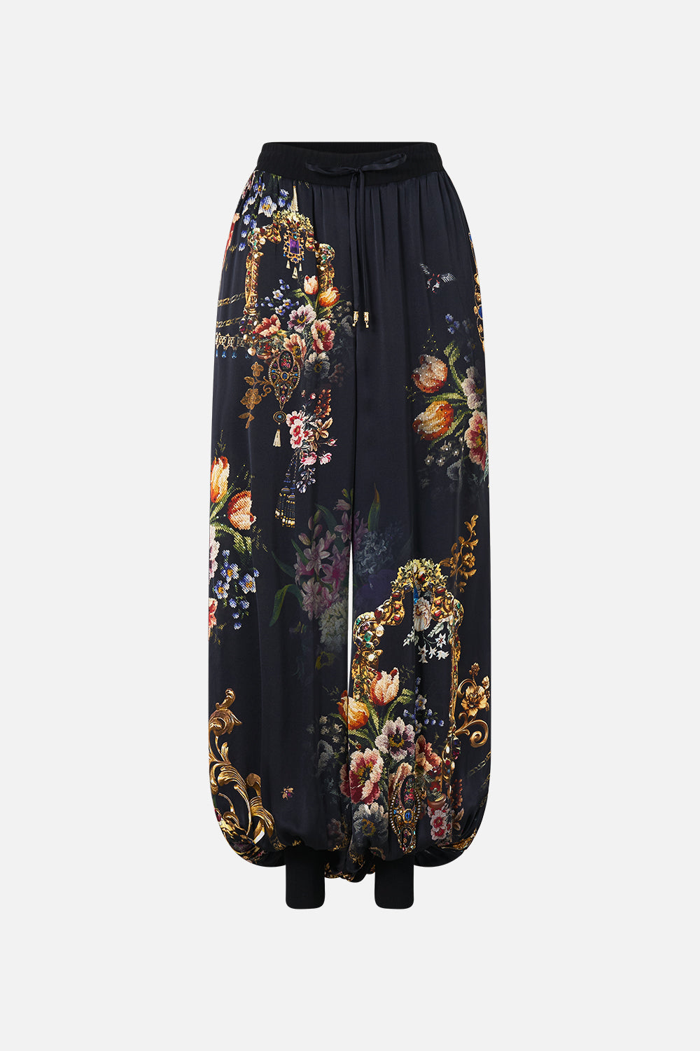 The CAMILLA ASYMMETRIC MULTI FRILL DRESS CHAMBER OF BLOOMS in our  print.