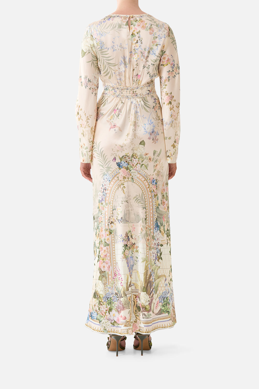 The CAMILLA V NECK DRESS WITH FLARED SLEEVE MIDSUMMER MASTERPIECE
