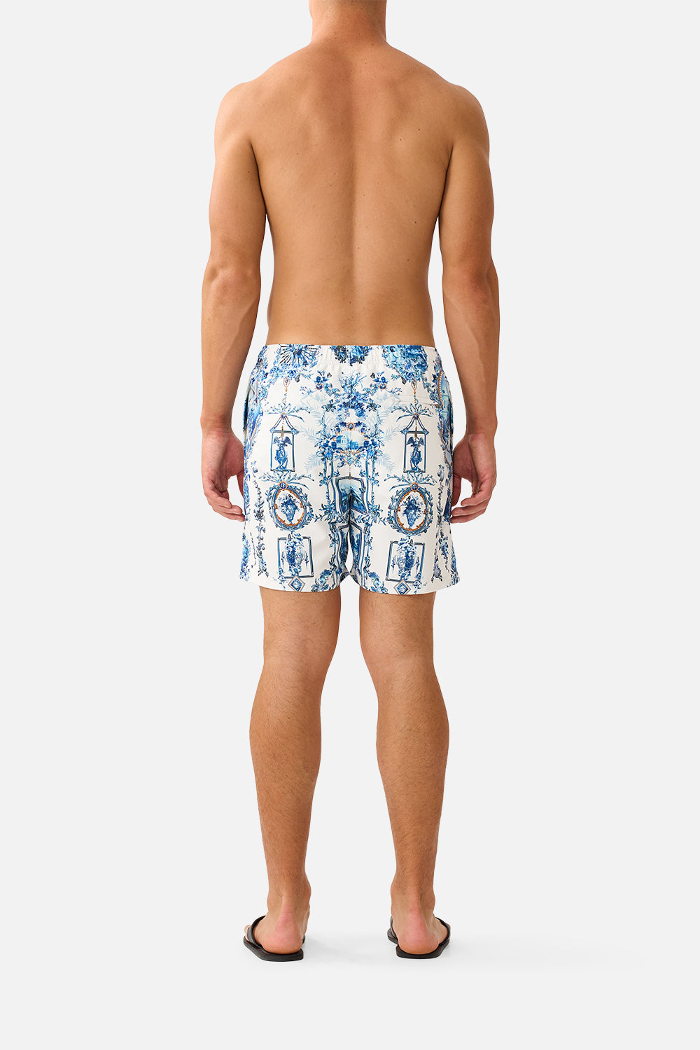 MID LENGTH BOARDSHORT WITH ELASTIC WAIST THE PORCELAIN PARLOUR