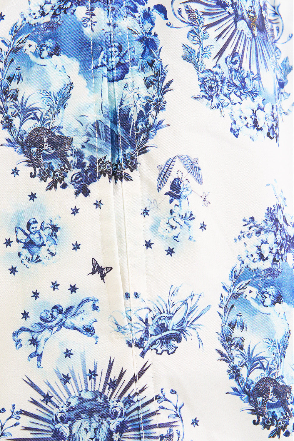 The CAMILLA Short Length Boardshort With Elastic Waist The Porcelain Parlour in our The Porcelain Parlour print.