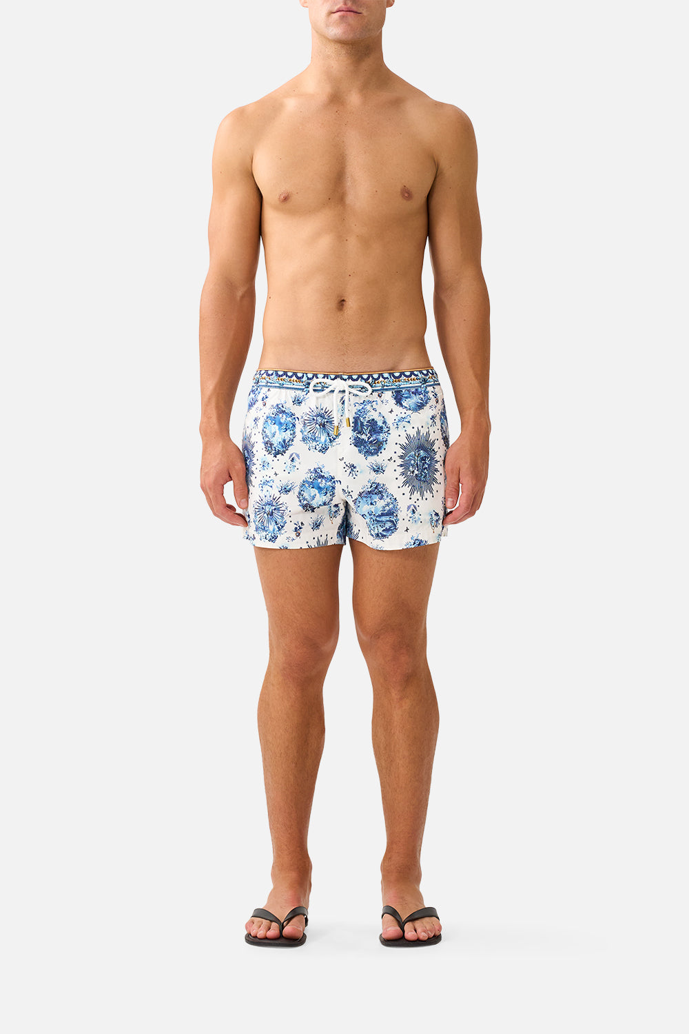SHORT LENGTH BOARDSHORT WITH ELASTIC WAIST THE PORCELAIN PARLOUR