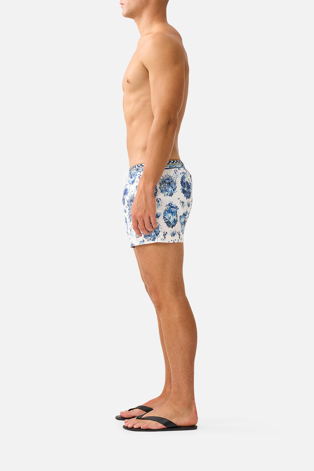 SHORT LENGTH BOARDSHORT WITH ELASTIC WAIST THE PORCELAIN PARLOUR
