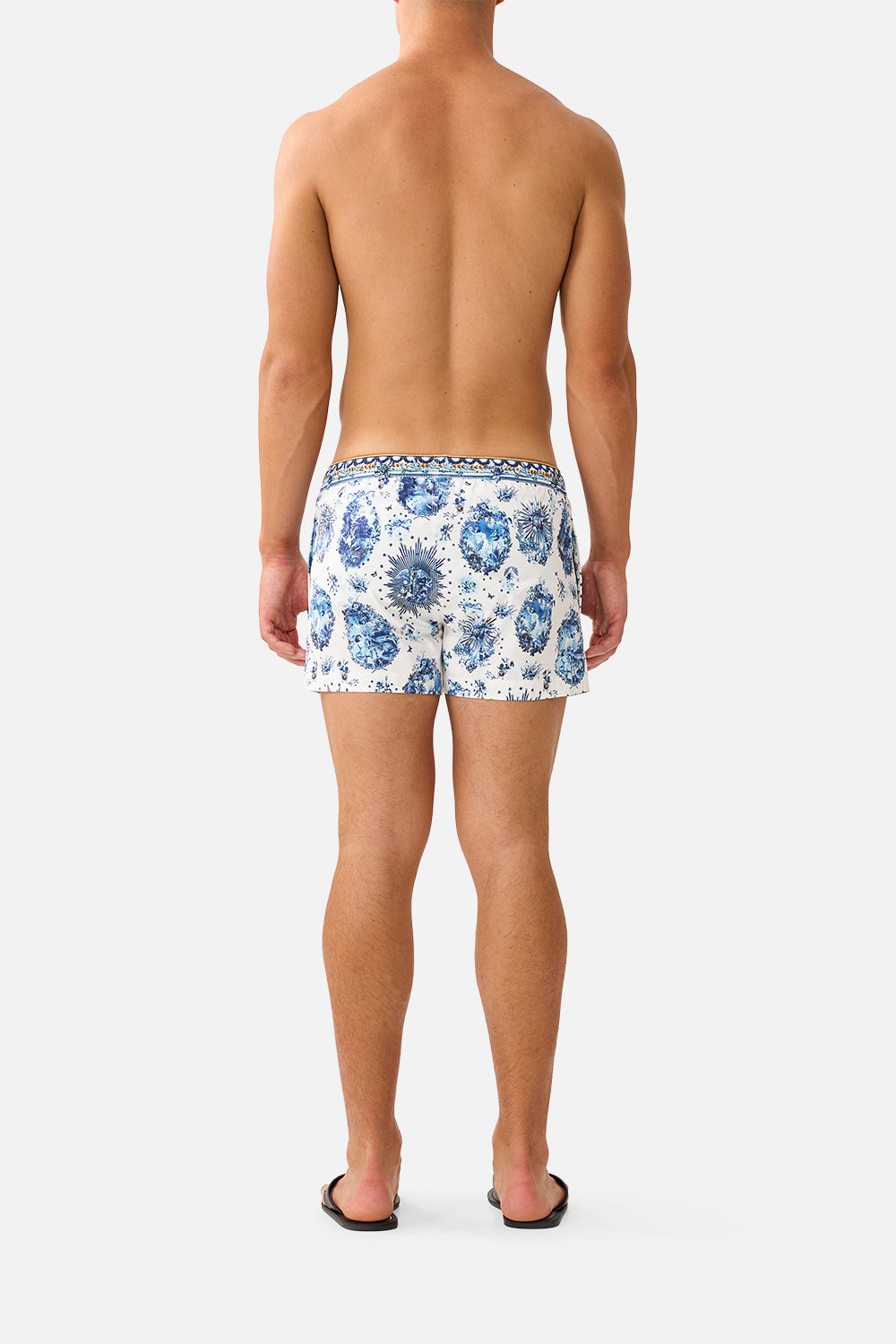 SHORT LENGTH BOARDSHORT WITH ELASTIC WAIST THE PORCELAIN PARLOUR