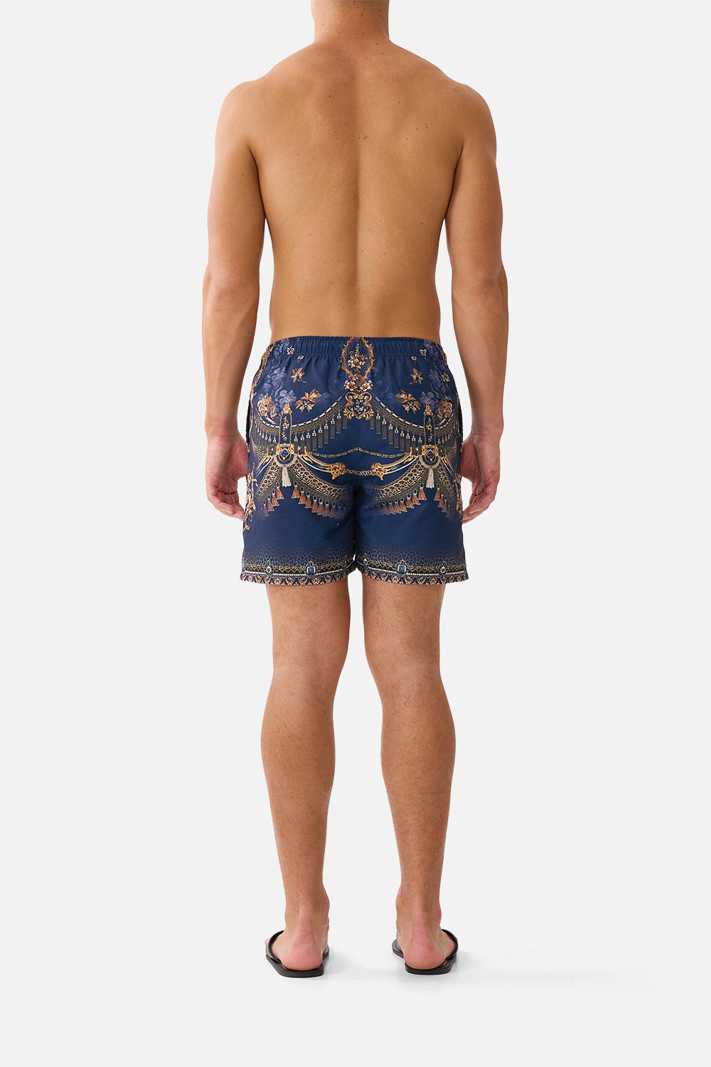 The CAMILLA Mid Length Boardshort with Elastic Waist in our Cloaked in Baroque print.