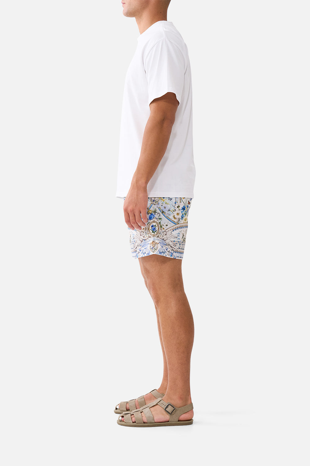 SHORT DE BAIN MI-LONG À TAILLE ÉLASTIQUE MOTIF DANDELION SKIES