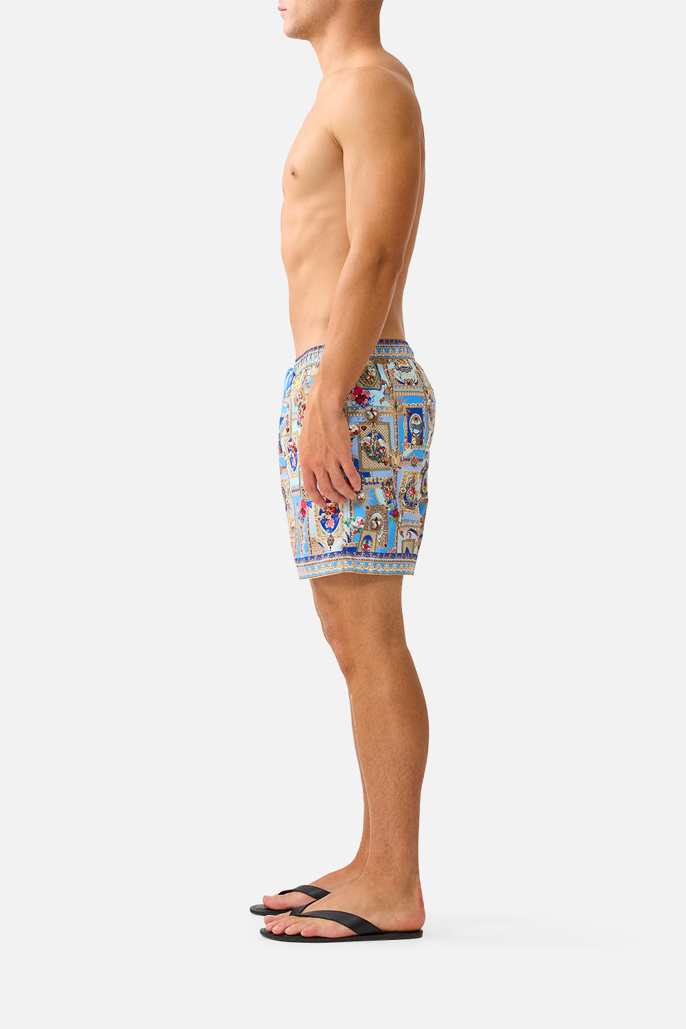 MID LENGTH BOARDSHORT WITH ELASTIC WAIST VERSES IN VINTAGE