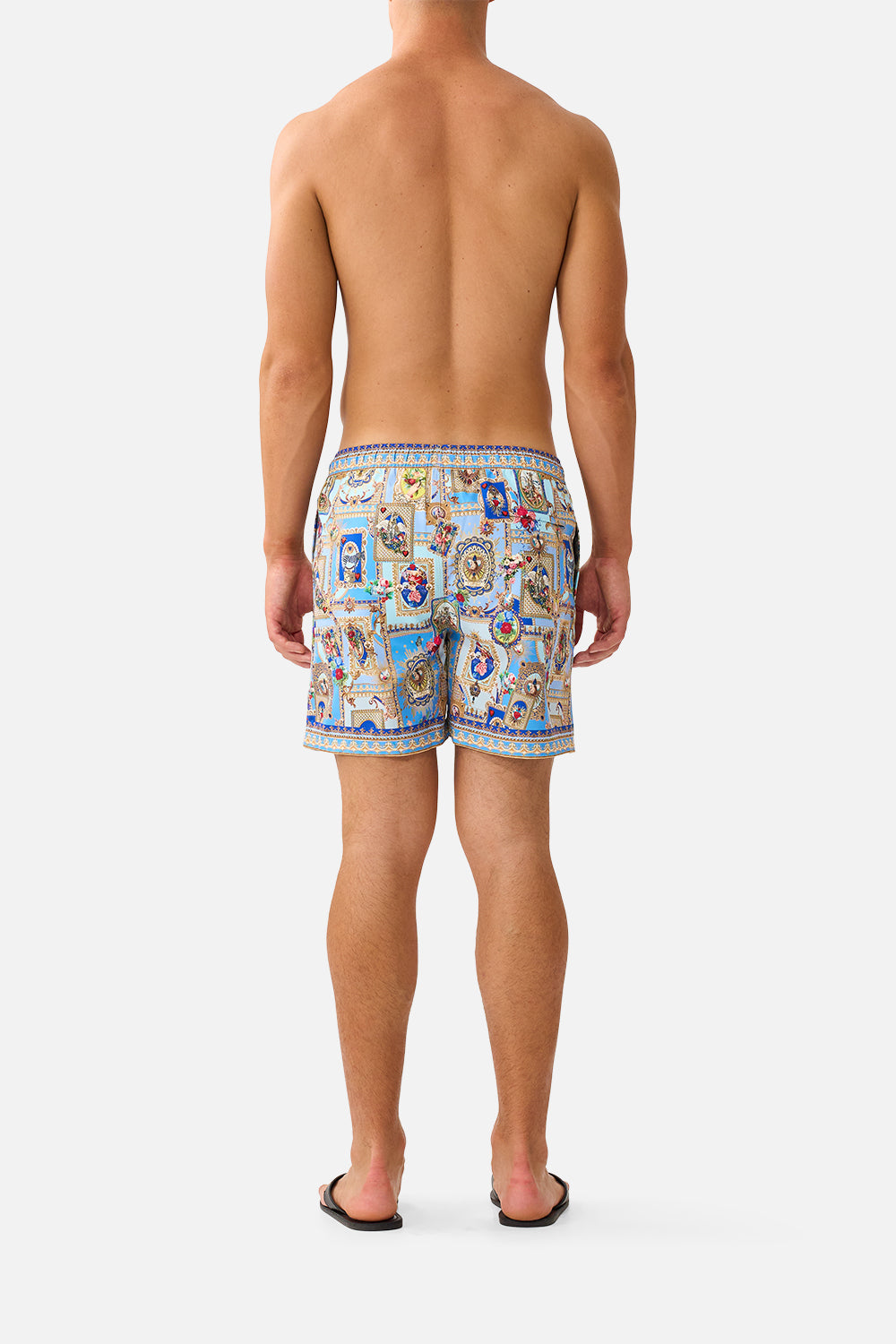 MID LENGTH BOARDSHORT WITH ELASTIC WAIST VERSES IN VINTAGE